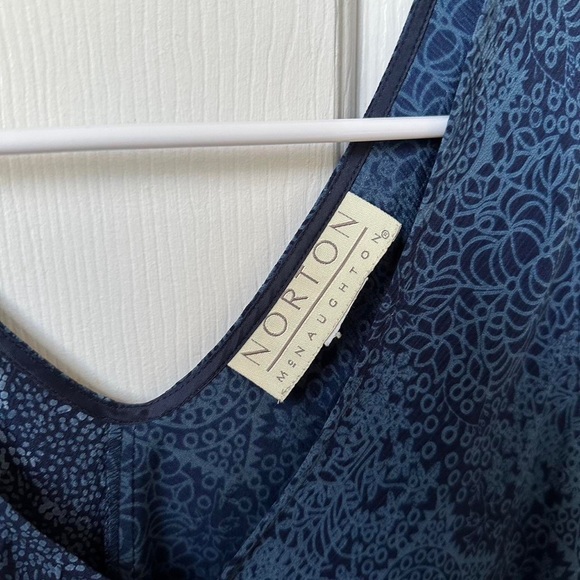 Blue Floral Maxi Dress NORTON MCNAUGHTON - Picture 3 of 4